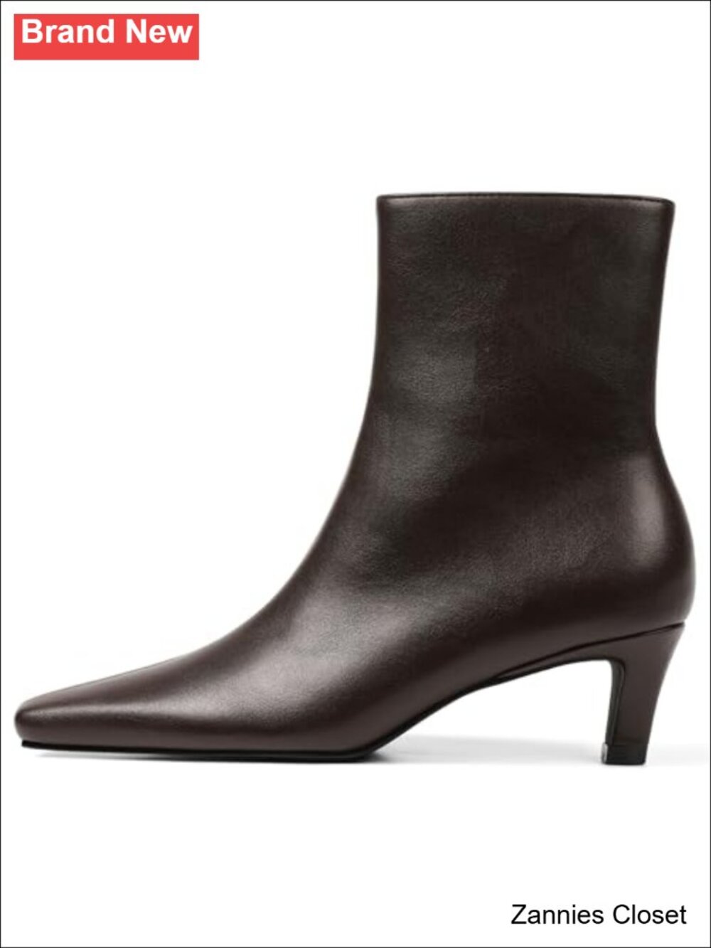 ✨ Square Toe Kitten Heel Ankle Boots Low Heel PU Booties Women